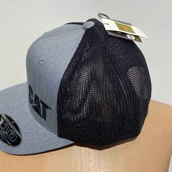 Caterpillar CAT Men's Flexfit Embroidered Mesh Back Trademark Trucker Cap NWT - Picture 4 of 9